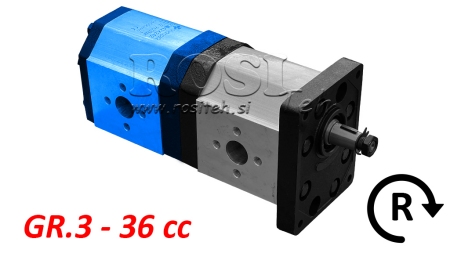 HYDRAULISCHE POMP 30C36X242 ACHTER GR.3 36 CC RECHTS