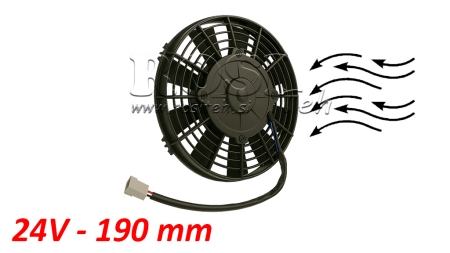 AXIAL VIFTE 190MM TRYKKER 24V