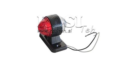 ZIJKANTVERLICHTING VOOR AANHANGWAGENS ROND WIT/ROOD