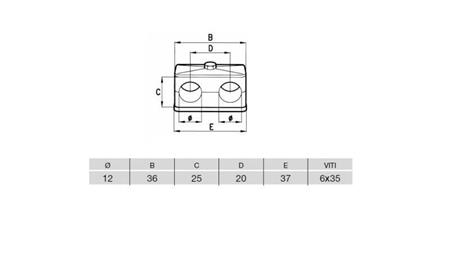 PIJPHOUDERS FI 12 - DUBBEL - afmetingen