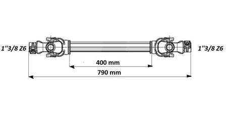 ECO CARDAN 790mm 35-60PK STANDAARD - afmetingen