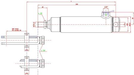 REM CYLINDER MET INTERNE VEER 25/70mm_DRAAD