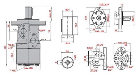 HYDRAULISCHE MOTOR MP 250