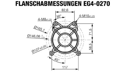 benzinemotor EG4-270cc-6.56kW-8.92PK-3.600 RPM-H-KW25x88.2-handstart