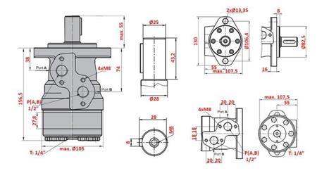 HYDRAULISCHE MOTOR MR 160