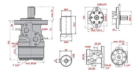HYDRAULISCHE MOTOR MR 100