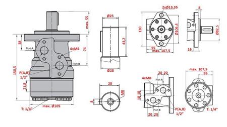HYDRAULISCHE MOTOR MR 125