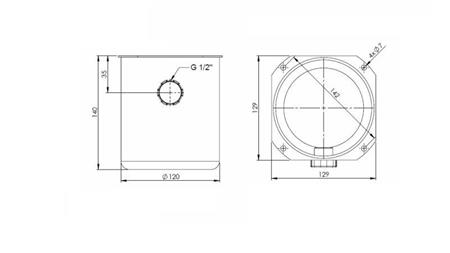 METAAL RESERVOIR ROLL PP 1 LITER-afmetingen
