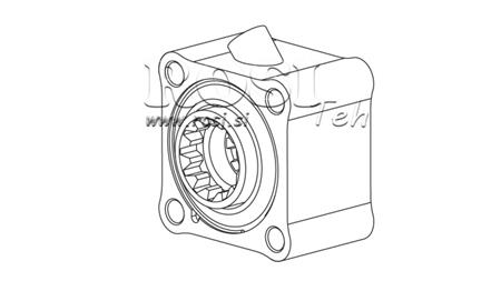 HYDRAULISCHE POMP AANDRIJVING - ZF1 ALUMINIUM
