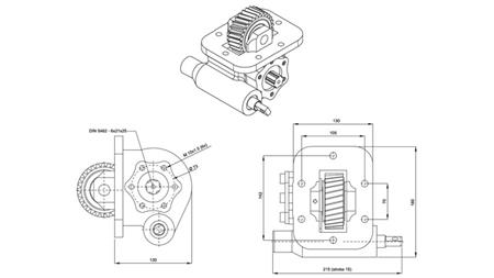 Rozměry HYDRAULICKÉHO ČERPADLA - ISUZU MOY CR VACUUM