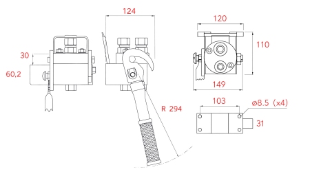 MULTI-FASTER KOPPELING 2WEG BSP1/2 VASTE DEEL
