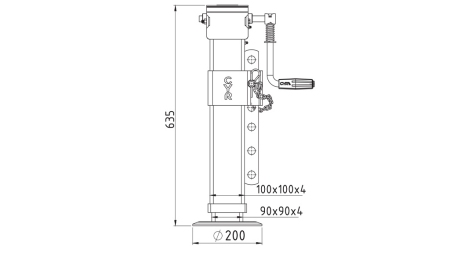 NASTAVITELNÁ ŠROUBOVÁ PODPĚRA NOHA 370mm - 4,500kg