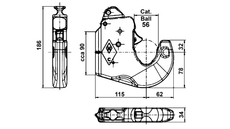VANGHAAK VOOR TRACTOR - AUTOMATISCH KAT.2 WALTERSCHEID