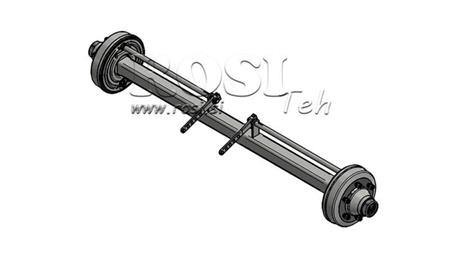 AS VOOR AANHANGER 7200 kg MET REMMEN (1800 mm)