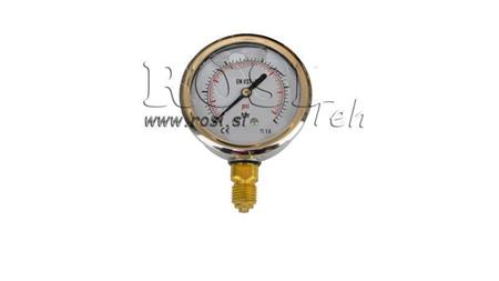 MANOMETER DN63 VERTICAAL 0 - 4 BAR - 1/4