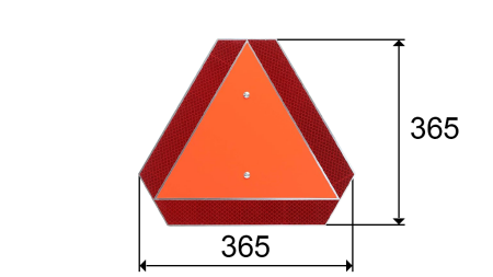 ALU-WARNSCHILD DREIECKIG dim. 365x365mm