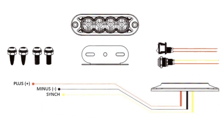 LED STROBOSCOOPLAMP 12/24V