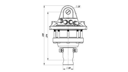 HYDRAULISCHE ROTATOR 4500/2500 KG MET AS
