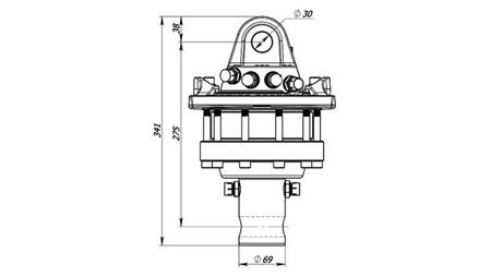 HYDRAULISCHE ROTATOR 5500/3250 KG MET AS
