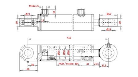 HYDRAULICKÝ ŘÍDÍCÍ CYLINDR ZETOR 7245