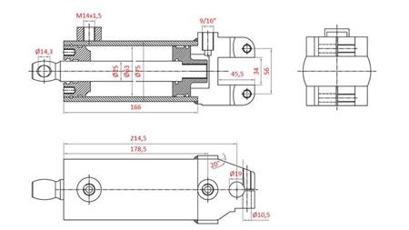 HYDRAULISCHE STUURCYLINDER MASSEY FERGUSON OEM-1605121M91, 1605121M92 532193M91, 3773711M91