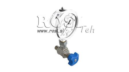 HYDRAULISCHE KLEP VOOR MANOMETER 90°