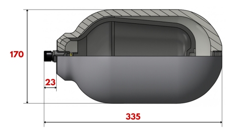 HYDRAULISCHE ACCUMULATOR 3.8 LIT - BSP1/2''