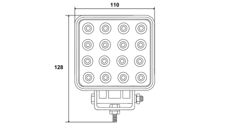 LED ARBEIDSLYS - LYS 16 LED 48W 12V-24V