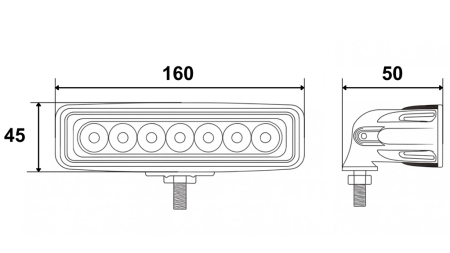 LED ARBEIDSLYS - LYS 6 LED 18W 12V-24V