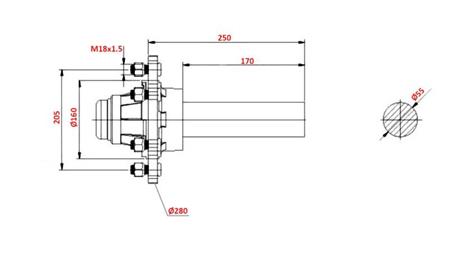 HALFAS 3000 kg l.300 mm