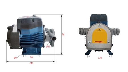 ELEKTRISCHE POMP 230V AC -1- 50 lit/min (3000 l/h)