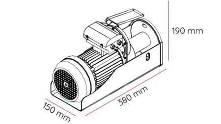 230 V ELEKTRISCHE TROMMEL DWI 300/600 kg