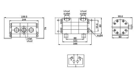 HYDRAULISCHE TANDPOMP STROOM 2/1 (4.5-9.5 lit - max.240bar) 2.1cc/SEG