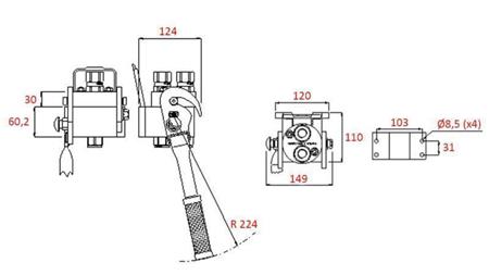 MULTI-FASTER KOPPELING 2-weg BSP1/2 VASTE DEEL
