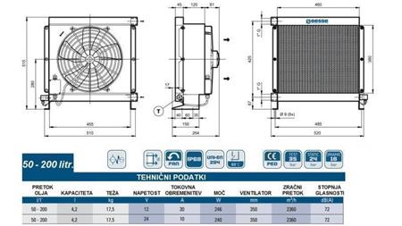OLEJOVÝ CHLADIČ DC 12V HY05702 50-200 LIT