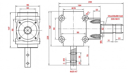 HOEKVERSNELLING L-155J 1: 1.14 (16PK-12KW)