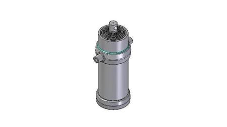 8027F - TELESCOPISCHE CYLINDER STANDAARD/GAT 8 FASES SLAG 3890 DIAMETER 215