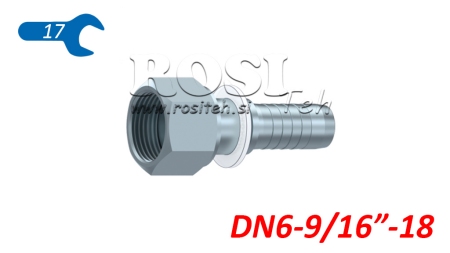 HYDRAULISCHE AANSLUITING DKORFS VROUW DN6-9/16-18
