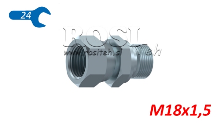 HYDRAULISCHE DUBBELE VERBINDER DRAAIMOER M22X1,5