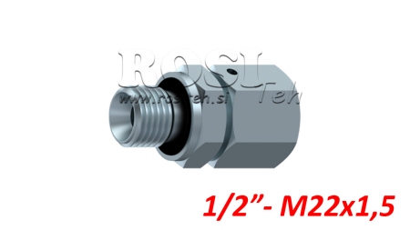 HYDRAULISCHE TWEEWIJZIGER INVOER SCHROEFVERBINDING AOVR ED BSP1/2 - M22X1,5
