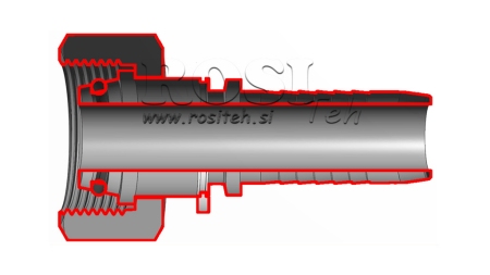 HYDRAULISCHE AANSLUITING DKOS 10 MET VROUWELIJKE DN8-M18X1,5