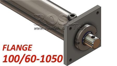 hydraulische cilinder met montageplaat 100/60-1050