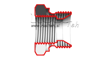 HYDRAULISCHE ADAPTER MAN-VROUW 1 1/2-1