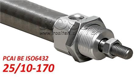 PNEUMATISCHE CYLINDER PCAI 25/10-170 BE ISO6432