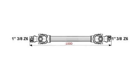CE HOMOLOGOVANÝ KARDANOVÝ HŘÍDEL profi line CAT.2 délka 1000mm