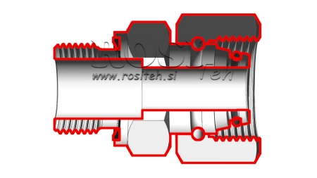HYDRAULISCHE TWEEWIJZIGER INVOERDRAADVERBINDING AOVR ED BSP3/8 - M18X1,5