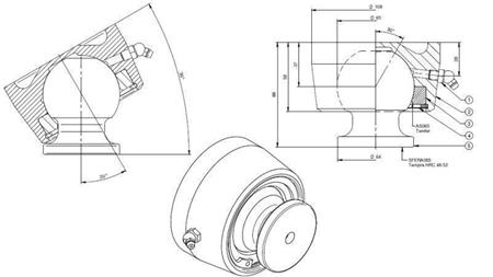 BAL VOOR TELESCOPISCHE CYLINDER FI 65 max. 23 Ton