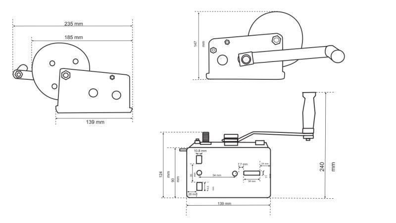 MANUELLER WINSCH DWK 12 - 540 kg