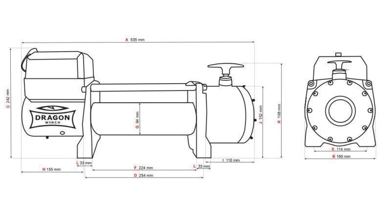 12 V ELEKTRISCHER WINSCH DWT 14000 HD - 6350 kg
