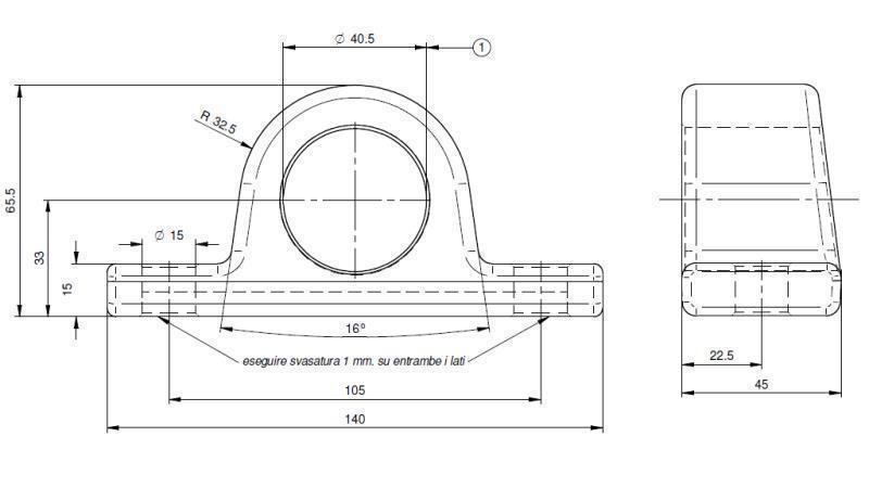 DRŽÁK PRO TELESCOPICKÝ CYLINDR FI40